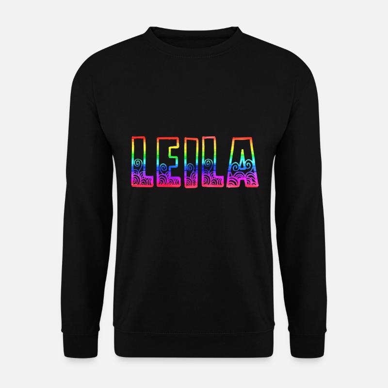 leila rs regenbogen - Unisex Pullover - Schwarz