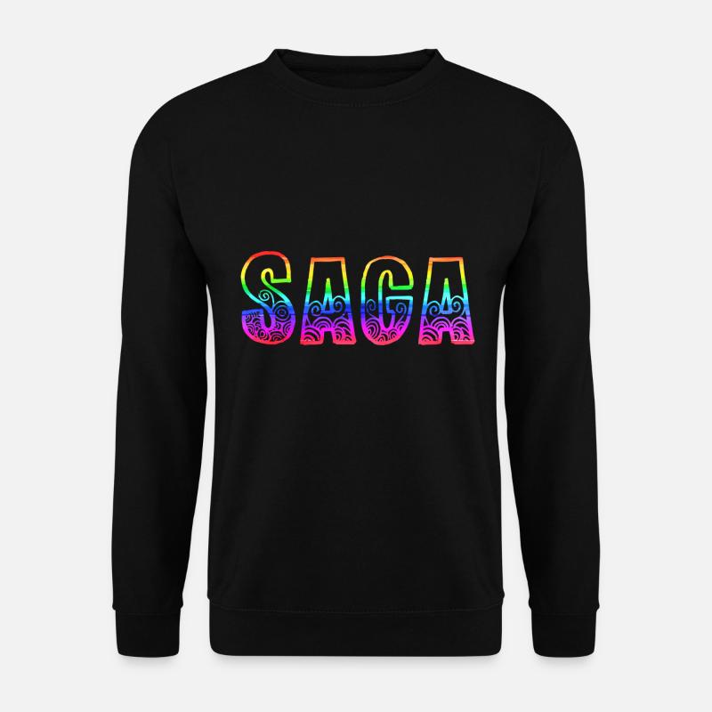 saga rs regenbogen - Unisex Pullover - Schwarz