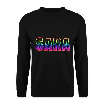 sara rs rainbow - Unisex Sweatshirt - black - Front - Alina (178cm) & Michal (187cm)
