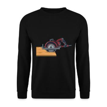 Menuisier à la scie - Sweat-shirt Unisexe - noir - Devant - Alina (178cm) & Michal (187cm)