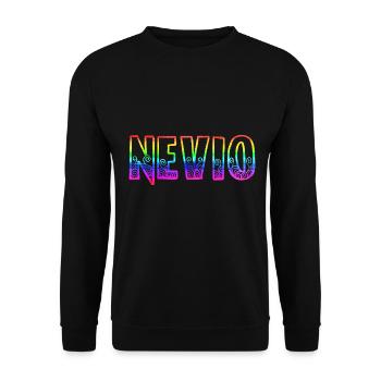 nevio rs arc-en-ciel - Sweat-shirt Unisexe - noir - Devant - Alina (178cm) & Michal (187cm)