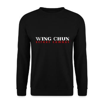 Wing Chun Hemd Straßenkampf einfach - Unisex Pullover - Schwarz - Vorne - Alina (178cm) & Michal (187cm)