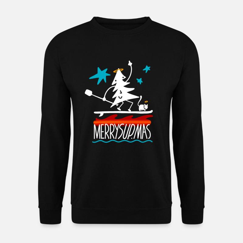 Weihnachten SUP Stand up Paddle Paddelboard - Unisex Pullover - Schwarz