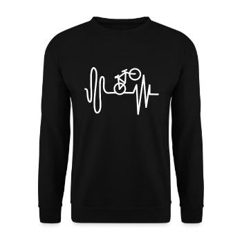 Heart Rate Bicycle - Unisex Sweatshirt - black - Front - Alina (178cm) & Michal (187cm)