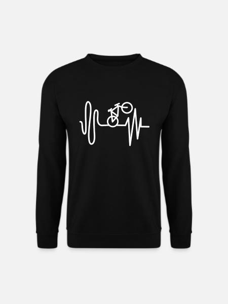 Herzfrequenz Fahrrad - Unisex Pullover - Schwarz