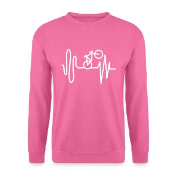 Herzfrequenz Fahrrad - Unisex Pullover - Pink - Vorne