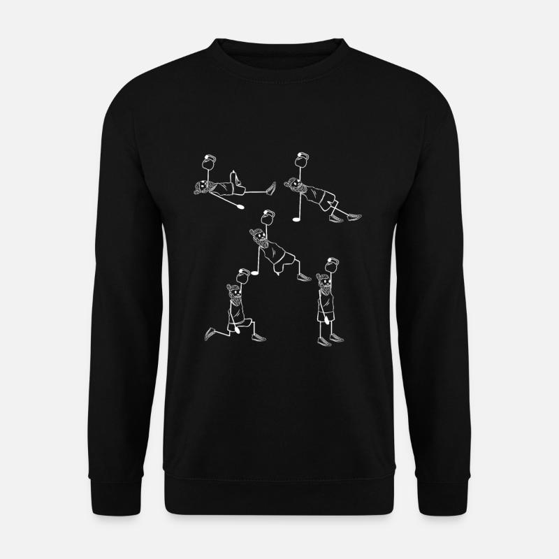 Gym Kettlebell workout turkish get up - Unisex Pullover - Schwarz