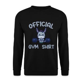 Official Gym Shirt Fitness Kraftsport Bodybuilding - Unisex Pullover - Schwarz - Vorne - Alina (178cm) & Michal (187cm)