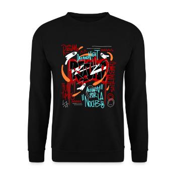 Geburtstagsfeier 18 - Unisex Pullover - Schwarz - Vorne - Alina (178cm) & Michal (187cm)