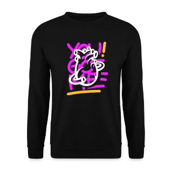 Nous partageons un cœur - Sweat-shirt Unisexe - noir - Devant - Alina (178cm) & Michal (187cm)