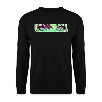 ICH SEHE DICH - Unisex Pullover - Schwarz - Vorne - Alina (178cm) & Michal (187cm)
