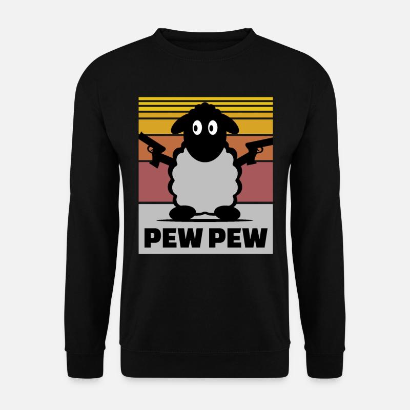 Pew Pew Schaf - Unisex Pullover - Schwarz