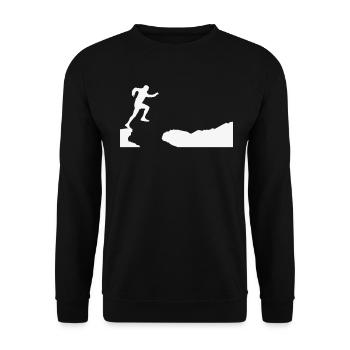 Trail Runner Cross Trail Mountain Runner - Unisex Sweatshirt - black - Front - Alina (178cm) & Michal (187cm)