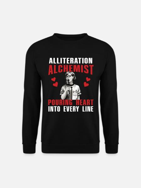 Alliteration Alchemist Poetry Slam - Unisex Sweatshirt - black