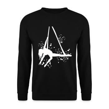 Vertical Cloth Aerial Acrobatics Aerial Silk - Unisex Sweatshirt - black - Front - Alina (178cm) & Michal (187cm)