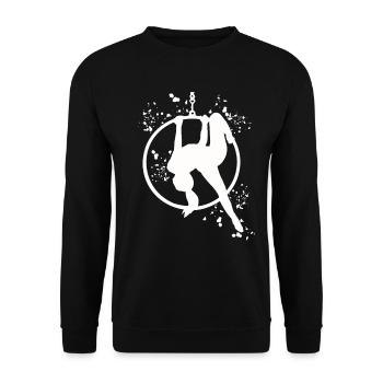 Aerialist Aerial Ring Lyra Air Ring - Unisex Sweatshirt - black - Front - Alina (178cm) & Michal (187cm)