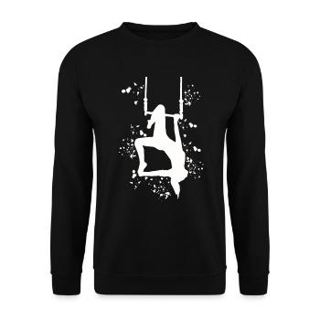 Aerialist Cloud Swing Kinder Trapez - Unisex Pullover - Schwarz - Vorne - Alina (178cm) & Michal (187cm)