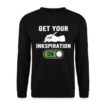 Poetry Slam Inkspiration Slam-poesie - Unisex Pullover - Schwarz - Vorne - Alina (178cm) & Michal (187cm)