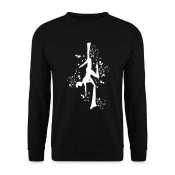 Vertical Cloth Aerial Acrobatics Aerial Silk - Unisex Sweatshirt - black - Front - Alina (178cm) & Michal (187cm)