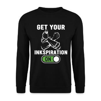 Poetry Slam Inkspiration Slam-poesie - Unisex Pullover - Schwarz - Vorne - Alina (178cm) & Michal (187cm)