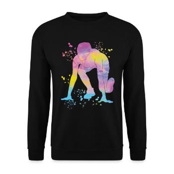 Sprinter Colorsplash Sprintender Sprint - Unisex Pullover - Schwarz - Vorne - Alina (178cm) & Michal (187cm)