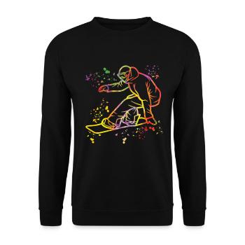 Snowboarder Snowboarding Snowboard - Unisex Pullover - Schwarz - Vorne - Alina (178cm) & Michal (187cm)