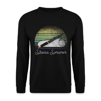 Poetry Slam Stanza Sorcerer Slam Poesie - Unisex Pullover - Schwarz - Vorne - Alina (178cm) & Michal (187cm)