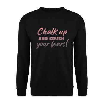 Bouldern Chalk Up Boulderer - Unisex Pullover - Schwarz - Vorne - Alina (178cm) & Michal (187cm)