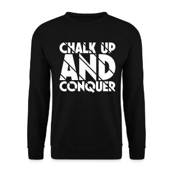 Boulderer Chalk Up et Conquer Bloc - Sweat-shirt Unisexe - noir - Devant - Alina (178cm) & Michal (187cm)