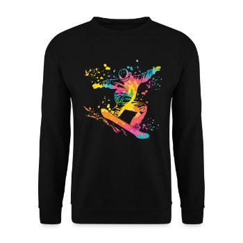 Snowboarder Snowboarding Snowboard - Sweat-shirt Unisexe - noir - Devant - Alina (178cm) & Michal (187cm)