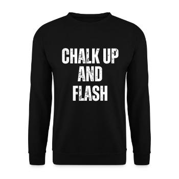 Boulderer Chalk Up et Flash Bouldering - Sweat-shirt Unisexe - noir - Devant - Alina (178cm) & Michal (187cm)