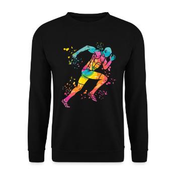Sprinter Colorsplash Sprintender Sprint - Unisex Pullover - Schwarz - Vorne - Alina (178cm) & Michal (187cm)
