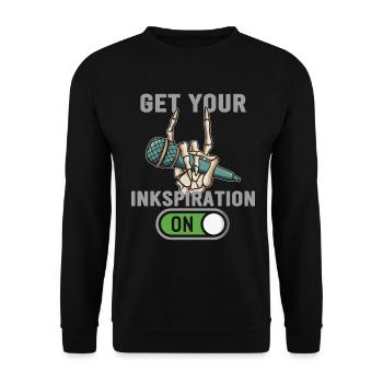Poetry Slam Inkspiration Slam-poesie - Unisex Pullover - Schwarz - Vorne - Alina (178cm) & Michal (187cm)