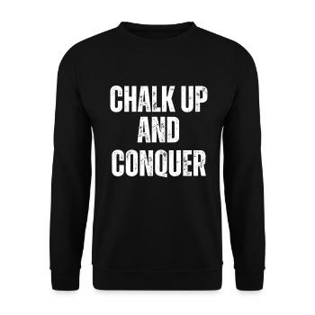 Boulderer Chalk Up et Conquer Bloc - Sweat-shirt Unisexe - noir - Devant - Alina (178cm) & Michal (187cm)
