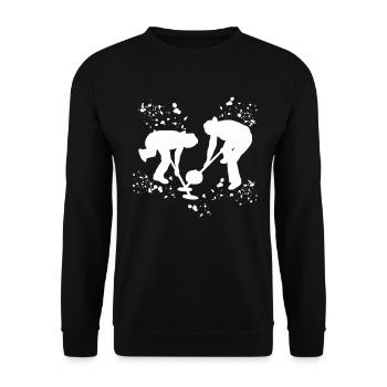 Curler Winter Sports Curling - Unisex Sweatshirt - black - Front - Alina (178cm) & Michal (187cm)