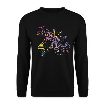 Curler Winter Sports Curling - Unisex Sweatshirt - black - Front - Alina (178cm) & Michal (187cm)