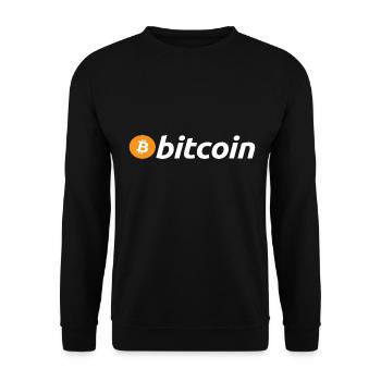 BITCOIN - Unisex Pullover - Schwarz - Vorne - Alina (178cm) & Michal (187cm)