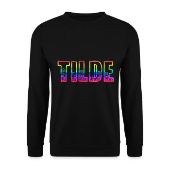 tilde rs arc-en-ciel - Sweat-shirt Unisexe - noir - Devant - Alina (178cm) & Michal (187cm)
