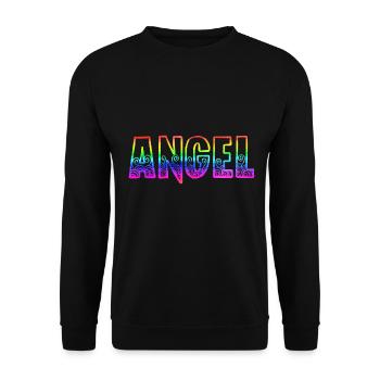 Angel RS Rainbow - Unisex Sweatshirt - black - Front - Alina (178cm) & Michal (187cm)