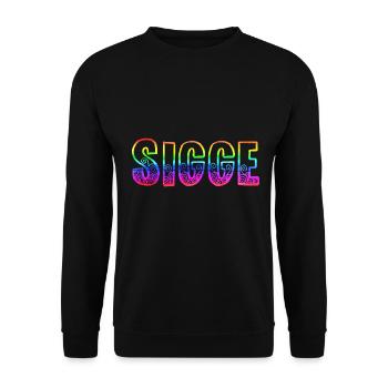 sigge rs arc-en-ciel - Sweat-shirt Unisexe - noir - Devant - Alina (178cm) & Michal (187cm)