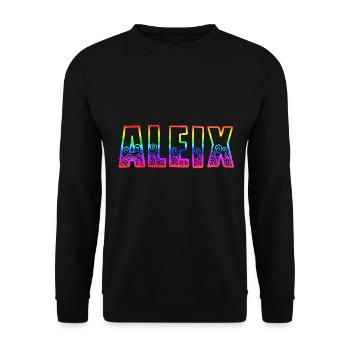 Aleix RS Rainbow - Unisex Sweatshirt - black - Front - Alina (178cm) & Michal (187cm)