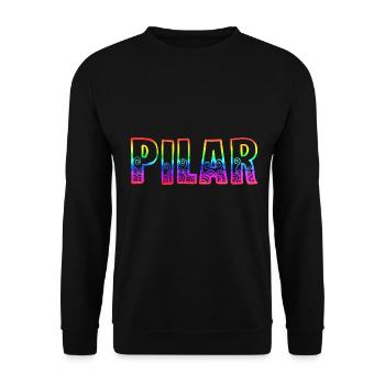Pilar RS Arc-en-ciel - Sweat-shirt Unisexe - noir - Devant - Alina (178cm) & Michal (187cm)