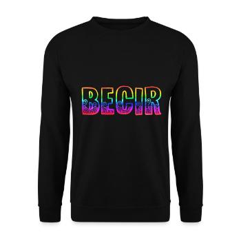 becir rs arc-en-ciel - Sweat-shirt Unisexe - noir - Devant - Alina (178cm) & Michal (187cm)