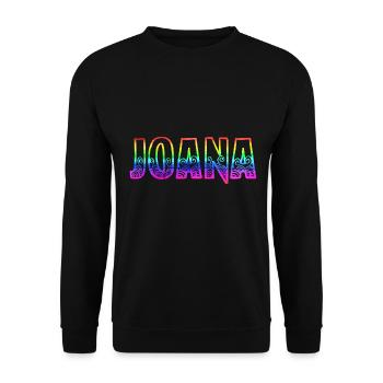 joana rs rainbow - Unisex Sweatshirt - black - Front - Alina (178cm) & Michal (187cm)