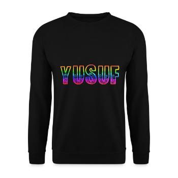 Yusuf RS Rainbow - Unisex Sweatshirt - black - Front - Alina (178cm) & Michal (187cm)