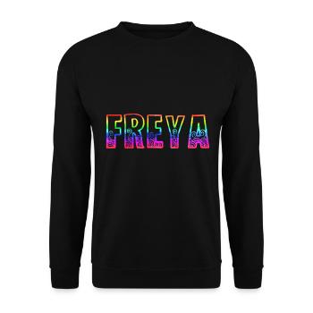 freya rs rainbow - Unisex Sweatshirt - black - Front - Alina (178cm) & Michal (187cm)