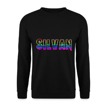 silvan rs regenbogen - Unisex Pullover - Schwarz - Vorne - Alina (178cm) & Michal (187cm)