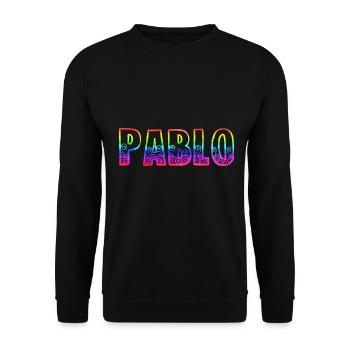 Pablo RS Arc-en-ciel - Sweat-shirt Unisexe - noir - Devant - Alina (178cm) & Michal (187cm)