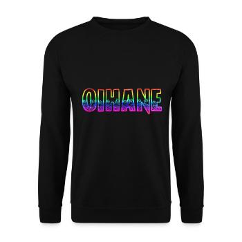 Oihane RS Arc-en-ciel - Sweat-shirt Unisexe - noir - Devant - Alina (178cm) & Michal (187cm)