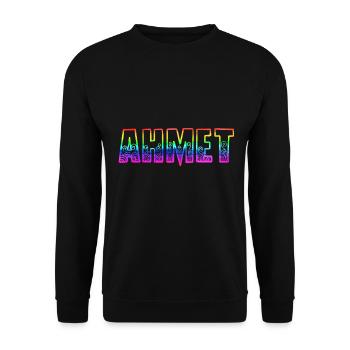 Ahmet RS Arc-en-ciel - Sweat-shirt Unisexe - noir - Devant - Alina (178cm) & Michal (187cm)